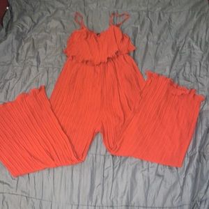 LIVD one piece frilly Palazzo halter one piece size 1X